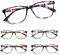 COJWIS 5 pack Lesebrille Damen Blaulichtfilter Brille Federscharnier Lesehilfe Blendfreie UV Brille (5 Pack Schönes Muster, 1.75, multiplier_x)