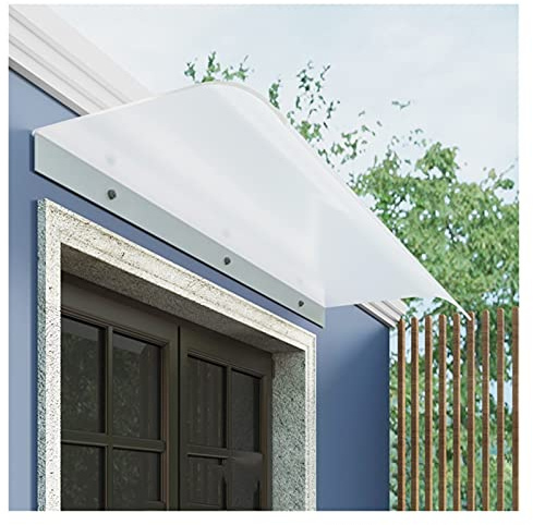 Door Window Canopy Outdoor Shelter Garden Canopy Balcony Awning Polycarbonate Board UV Rain Snow Protection Perfect Decoration (Color : A- Bottom Installation Size : 40x100cm) (B Facade Installation