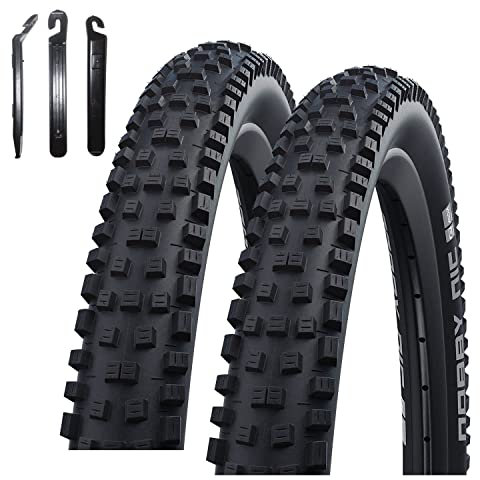 2 x Faltreifen Schwalbe Nobby NIC Performance MTB E-50 Schwarz 62-584 (27,5 x 2.40) inkl. Reifenheber