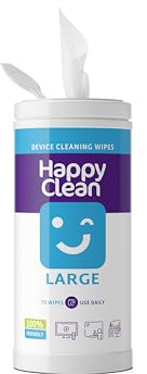 Happy Clean Reinigungstücher Large - 70 Stück - für Große Geräte wie Fernsehbildschirme und Whiteboards - Hochwertige Reinigungstücher