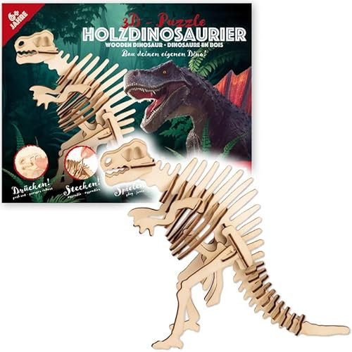3D Dinosaurier Puzzle * Spinosaurus * aus Holz als Mitgebsel oder Geschenk für Kinder | Kreatives Basteln und Spielen | Kindergeburtstag Party, Edition: Spinosaurus