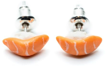 Miniblings Sushi Ohrstecker Stecker Ohrringe Handarbeit Japan Fisch Asien Lachs Nigiri C - Handmade Modeschmuck I Ohrringe Stecker Ohrschmuck