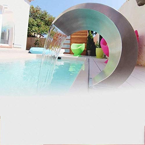 Fontana per piscina a cascata in acciaio inox per piscine interrate da giardino all'aperto