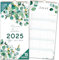 Paarplaner 2025 3 Spalten EUKALYPTUS Planer für Zwei 2025 und Okt-Dez 2024 Partnerkalender 16x32,5cm Paarkalender f. Paare 2025 Wandplaner 2 Personen STICKER Recycling Urlaub Blumen Floral