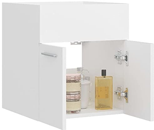 wanghaiyanBD Bodenstehender Waschtischunterschrank mit Waschbecken, Waschbeckenschrank weiß 41 x 38,5 x 46 cm, Holzwerkstoff, Badezimmer-Waschtischaufbewahrung