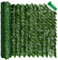 LEIVESTE Siepe Finta Per Recinzione,Recinzione Giardino Esterno,Frangivista Balcone, Da Esterno Copri Ringhiera Balcone,Rete Con Foglie Finte Da Esterno 40 fascetti verdi omaggio (Lauro, 1 x 9 Mt)