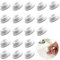 HERKINDNESS Embellecedor Lavabo Agujero, 20 Piezas Goma Anillo Desbordamiento Lavabo, Universal Tapa Rebosadero Lavabo, Tapón Lavabo para Lavabos, Bañeras