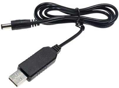 Genérico Cable USB Boost, cable adaptador USB a 12 V | Cable USB a 12V | Cable adaptador de enrutador DC 5V a 12V Cable convertidor elevador para ventiladores, altavoz inalámbrico