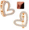 GEMAURA Herz Ohrringe Silber 925,Creolen Silber 925 Klein Hypoallergen 14 Karat Mini Creolen Gold mit Zirkonia Ohrringe Rosegold Herzform Schmuck für Damen Frauen