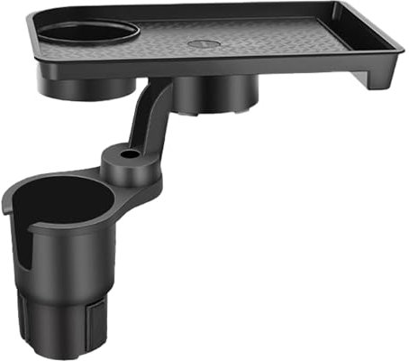 Iouyjiu Cup Holder with Tray, Car Tray, Car Table Cup Holder, Expandable Cup Holder, Car Cup Holder Tray, Cup Holder Expander for