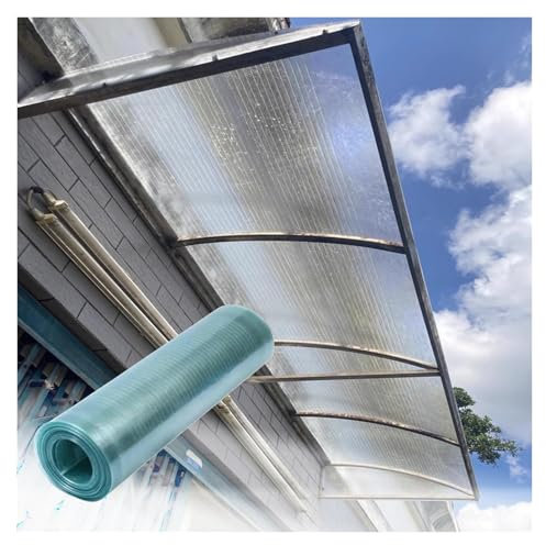 bujnie Transparente Kunststoffplatten Glasfaser Massivplatten UV-beständige 0.8mm Polycarbonat Dachplatten für Vordächer, Wintergärten, Anpassbar (1x2m/3.28x6.56ft)