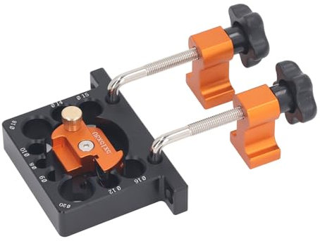 Kit di maschere per la creazione di tasselli Taglierina per tasselli da 8‑20 mm Piastra per tasselli Trapano regolabile Tassello per fresatura Asta tonda Strumento ausiliario con