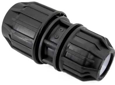 H2O-Flex® PP Fitting Kupplung, 20mm Klemmverbinder für PE Rohr, DVGW | PP Fitting-Set mit Trinkwasserzulassung und allen Varianten, Bogen, T-Stück, Kugelhahn, Kupplung, Wandwinkel, Stopfen,PE-Rohr