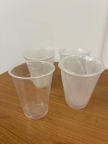 Individually Wrapped Plastic Cups 8oz Pack of 500 Clear Plastic Cups Disposable Cups Plastic Glasses for Beer Plastic Pint Glasses Plastic Party Cups for Beer Wedding Christmas Party Cups