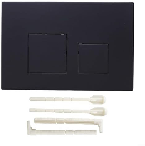 Dual Flush Push Plate Toilet Cistern Replacement Parts for GEBERIT Sigma Series Elegant Design Fits Various Models Pack of 1 (Black)