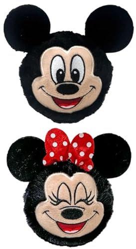 TY Mickey Mouse and Minnie Mouse Bouncy Balls 2-Piece Set – Soft Plush Toys for Kids – Collectible Stuffed Plushies – Fun Bounce Toy Gift for Boys & Girls