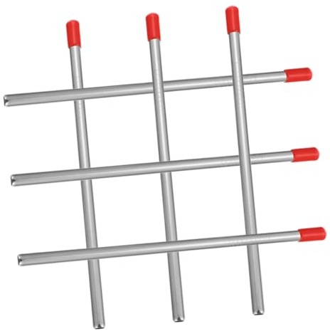 Edelstahl Abtropfhalter für Spülmaschinen, 6 Stück, Rot | Flaschen und Gläser, 6mm Stäbe, 18, 2cm Länge, Einsatzstangen für Standard Racks