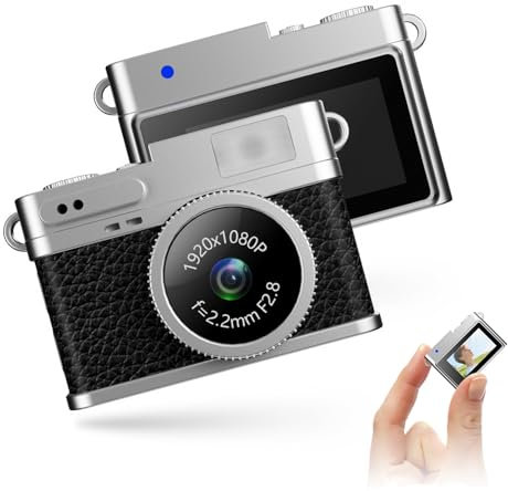 32 GB Vintage-Digitalkamera, 1080P FHD-Vlogging-Kamera mit 0,96-Zoll-Display, Tragbarer Micro-Video-Camcorder für Studienaufnahmen auf Reisen