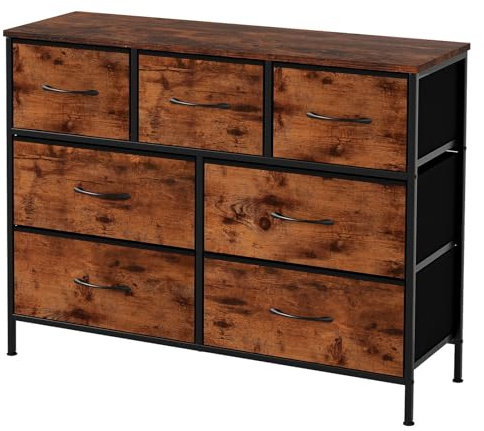 Levede Chest of 7 Drawers, Storage Cabinet, Tower Dresser Organizer Clothes Toys Storage Unit, Home Furniture for Bedroom, Living Room, Hallway, Office