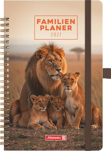 BRUNNEN Buchkalender Familienplaner 2027 „Lions“ | A5, Papier