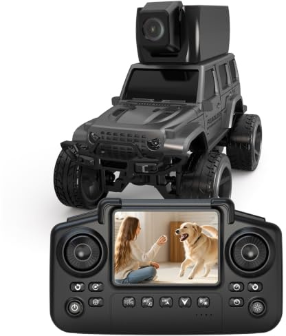 1/64 FPV Mini RC Car Truck Camera Toys with LCD Screen for Kids Adults Gift | 2.4GHz Indoor Toy Cars, TRemote Control Truck with Magnetic 45° Camera, App Control, 2 Speed, Toy Cars for 6-12 Boys Girls