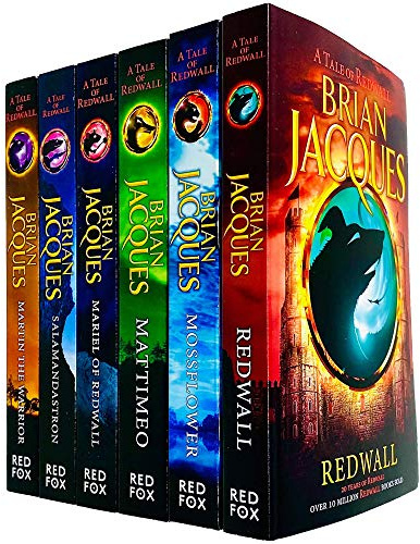 Redwall Series Books 1 - 6 Collection Set by Brian Jacques (Redwall, Mossflower, Mattimeo, Mariel of Redwall, Salamandastron & Martin the Warrior)