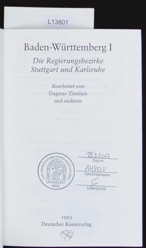 Dehio - Handbuch der deutschen Kunstdenkmäler: Handbuch der Deutschen Kunstdenkmäler, Baden-Württemberg