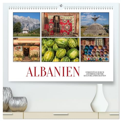 Albanien - Streifzüge durch atemberaubende Kulturlandschaften (hochwertiger Premium Wandkalender 2026 DIN A2 quer), Kunstdruck in Hochglanz: Die ... und Gebirgslandschaften. (CALVENDO Orte)