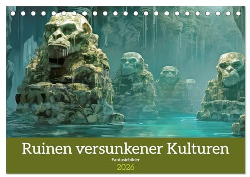 Ruinen versunkener Kulturen - Fantasiebilder (Tischkalender 2026 DIN A5 quer), CALVENDO Monatskalender: Stätten vergangener Zeiten (CALVENDO Orte)
