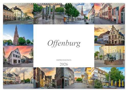 Offenburg Impressionen (Wandkalender 2026 DIN A2 quer), CALVENDO Monatskalender: Zwölf wunderschöne Bilder der Stadt Offenburg (CALVENDO Orte)