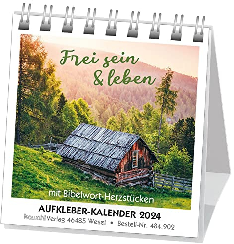 Frei sein & leben 2024: Aufkleber-Mini-Kalender