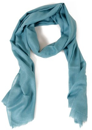 Hinze Blackforest Fashion Snuggery SH112 Schal aus Seide/Wolle, türkis 70x200cm Leinenschal für Frauen, Männer, Unisex, Sommerschal, Winterschal