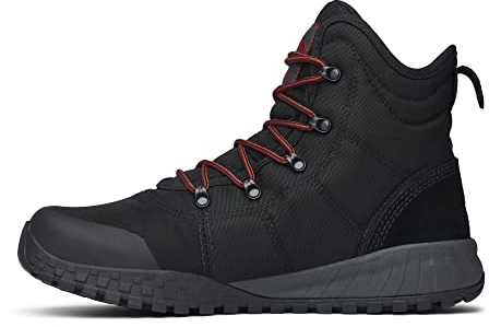 Columbia Fairbanks Omni-Heat, Stivali da Neve Uomo, Black/Rusty , 41 EU