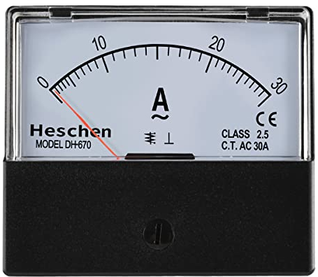 Heschen - Tester per amperometro a pannello rettangolare DH-670 AC 0-30A, classe 2,5 CE elencato