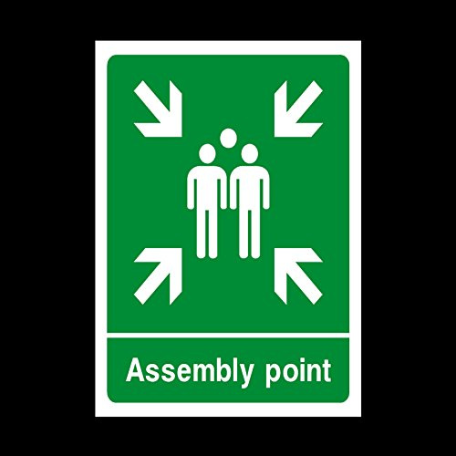Fire Assembly Point Sign - (A4) 200mm x 300mm - Plastic Sign (EE58)