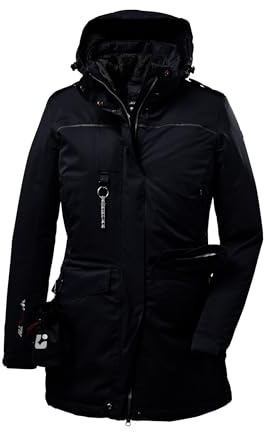 Killtec Damen Parka Funktionsparka mit abzippbarer Kapuze für Hundebesitzer Ostfold WMN PRK B wasserdicht, Winddicht, atmungsaktiv 00814-dunkelnavy 36