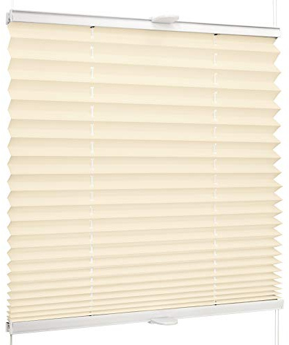SchattenFreude Basic Klemmfix Plissee für Fenster, ohne Bohren