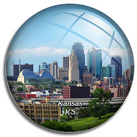 Kühlschrankmagnet, Kansas City, USA, Amerika, Glasmagnete für Kühlschrank, Souvenirs, niedlicher Kristallmagnet, Dekoration für Whiteboard, Büro, Zuhause, Geschenk