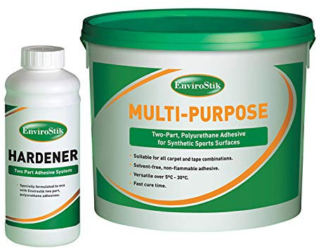EnviroStik Multi Purpose Artificial Grass Turf Glue (Adhesive) - 5kg Tub +0.5kg Hardener - For Joining AstroTurf - up to 12m coverage | Strong & Long-Lasting Join | Artificial Grass Glue for Concrete