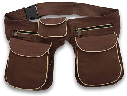 Kunst und Magie Doppel Bauchtasche Sidebag Gürteltasche Festivaltasche Hippie Goa Hüfttasche