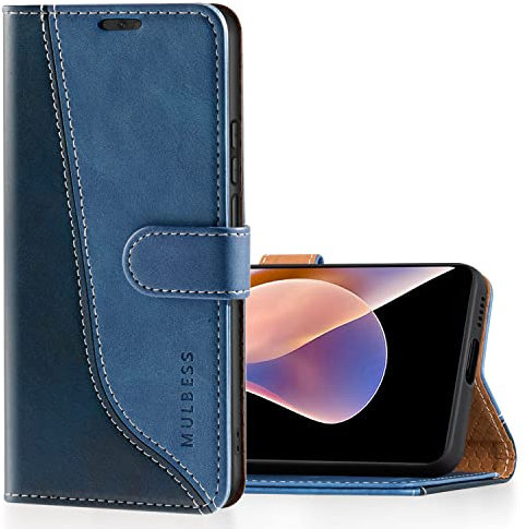 Mulbess Coque pour Xiaomi Redmi Note 11 Pro, Etui a Rabat, Housse en Cuir, Pochette de Protection Portefeuille, Élégant Diamant Bleu