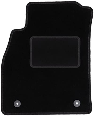 Wielganizator Fahrer Fußmatte Velours passend für Opel Insignia A FL (2013-2017) Sedan, liftback, Kombi Fahrerseite Fahrermatte Veloursfussmatte Schwarz 1-teilig - Passgenau