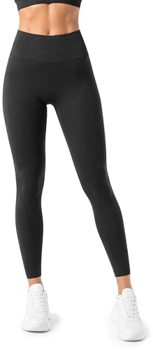 Risalti Leggings Femme Ventre Plat Couvrants - Pantalon Femme Taille Haute Contenants et Élastiques en Microfibre, Legging De Sport Femme Opaques, Legging Femme sans Couture - Made in Italy