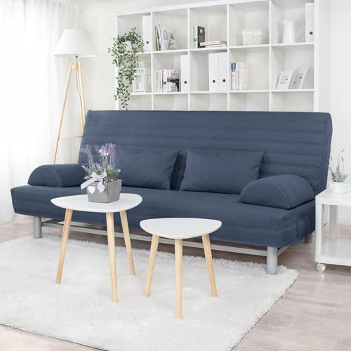 Dagra Gesteppter Bezug für Beddinge 3-er Bettsofa Streifen (Navy Blue L20)