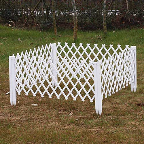 Sichtschutz Zaun Mobiler Garten Zaun - Einziehbarer Gartenzaun Im Freien, Steckbarer Trennwand Zaun, Pflanzenklettergerüst Aus Weißem Holz, Für Parks/Hotels/Gärten (Size : 125 * 200cm)