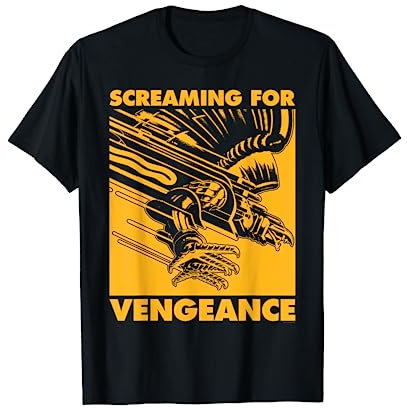 Judas Priest - Screaming For Vengeance Gold Square T-Shirt