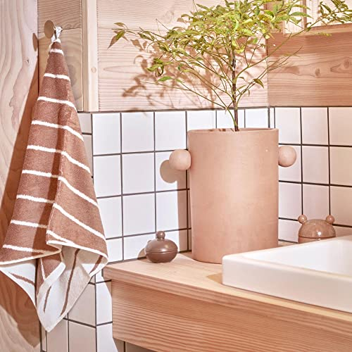 OYOY LIVING Raita Handtuch-40 x 60 cm Küchentücher und Handtücher, Wolke/Karamell, Einheitsgröße