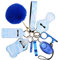 Brifit 10 PCS Safety Keychain Set for Women and Kids, Self Defense Keychain Set with Safe Sound Personal Alarm, Loud Security Alarms Keychain with LED Light, Whistle, No Touch Door Opener (Blue)