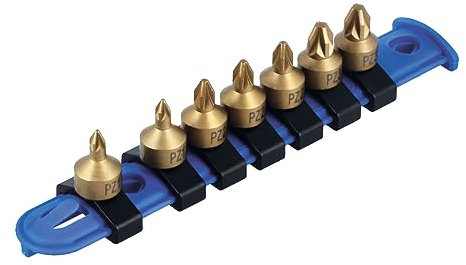 Laser 8665 Low Profile Pozi Drive Socket Bit Set 1/4 D 7pc