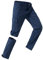 HCSS Wanderhose Herren Zip Off Abnehmbar Outdoorhose Atmungsaktiv Trekkinghose Sommer Sonnenschutz Schnell Trocknend Funktionshose Leicht Arbeitshose mit Gürtel,5 Taschen(Blau-L)